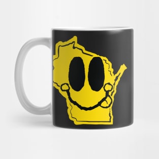 Wisconsin Happy Face with tongue sticking out Mug